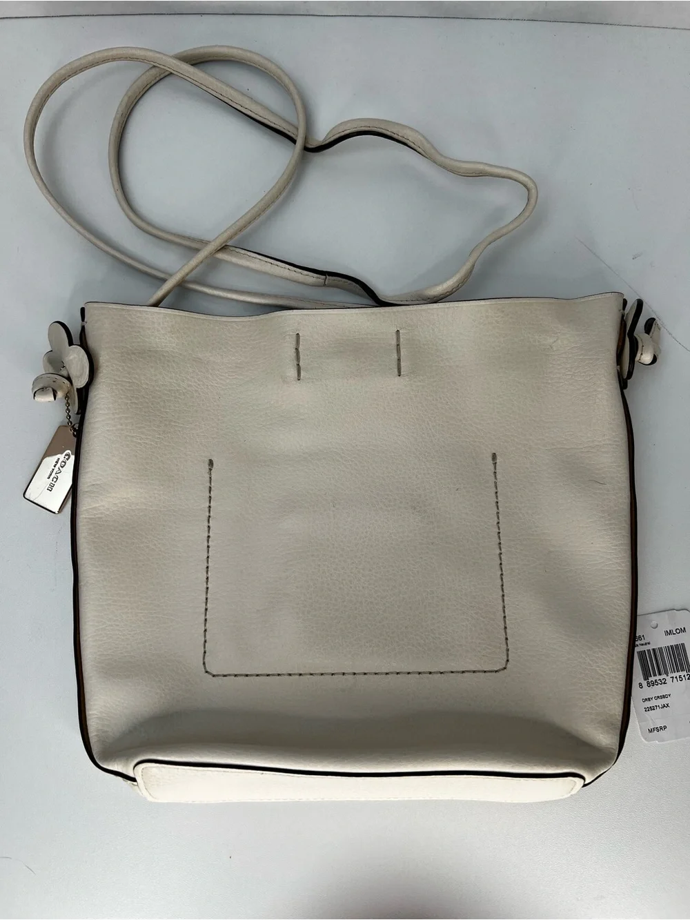 Coach Derby Crossbody Bag Style F58661 in Chalk Pebbled Leather